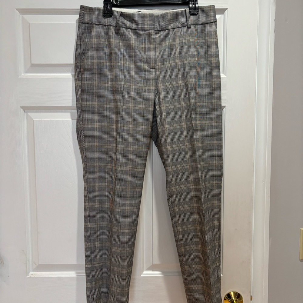 Talbots Black and White Plaid Pants